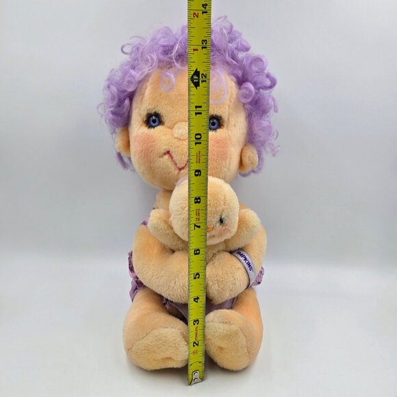 Vintage Kenner Hugga Bunch Impkins Nuzzler Plus Baby Purple Hair Plush Doll 1985 - Picture 2 of 15